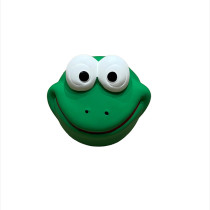 frog head latex dog toy