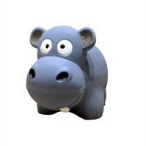 hippo latex dog toy