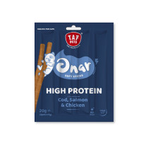 soft sticks cod, salmon chicken